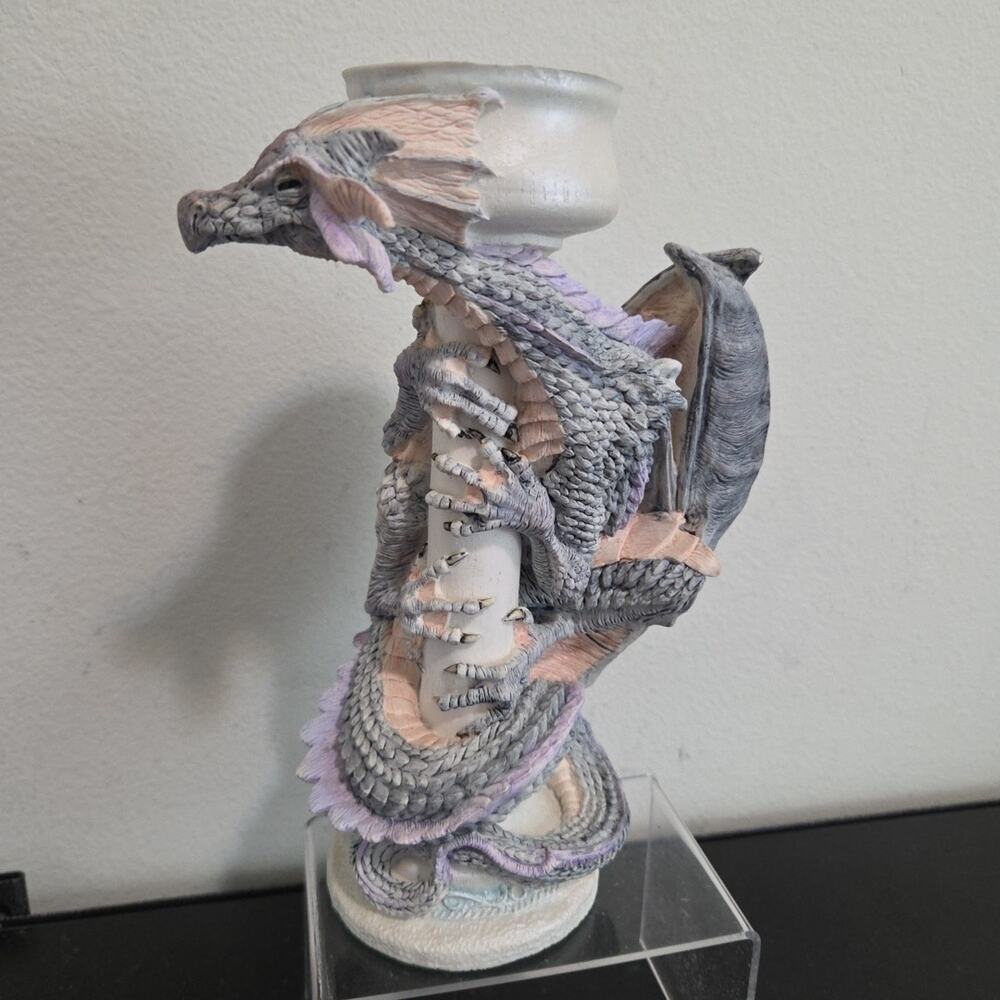 Enchantica Dragon Candle Holder Snow EN2124